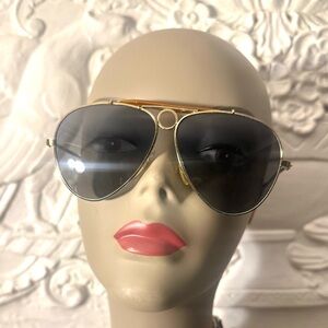 NWT vintage Gold Aviator Sunglasses made in Tawain Unisex SALE